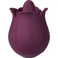 Amaysin - stimulateur clitoridien en forme de rose avec langue (violet)