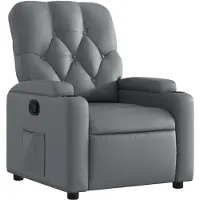 vidaXL Fauteuil relax gris similicuir