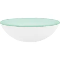 vidaXL Lavabo Verre trempé 42x14 cm Blanc