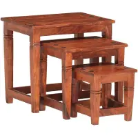 vidaXL Tables gigognes 3 pcs Bois d'acacia massif