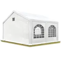 TOOLPORT Tente de réception 3x4 m Tente de Jardin Blanc bâche PE 500 N imperméable résistante aux UV avec Cadre de Sol