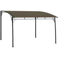 Syfax Auvent pare-soleil de jardin 3x3x2,55 m Taupe