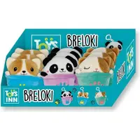 Stnux Porte-clés en peluche « Tasse animal mix » - lot de 9 pièces en présentoir -