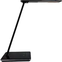 Unilux 400124484 Lampe de table LED LINKA, intensité lumineuse variable, noir