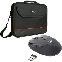 Pedea Trendline - Sacoche pour portables avec Souris sans fil, couleur noir 46,7 cm 18,4 Zoll