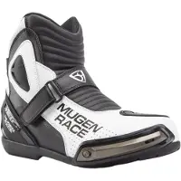 MUGENRACE Hurry Chaussures Moto Noires Blanches Perforées Taille 44