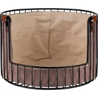 Aps Corbeille à pain et à fruits avec sac, Stockage du pain, Beige, Gris, Noir