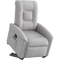 vidaXL Fauteuil relax avec releveur Gris nuage Tissu