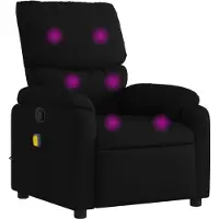 vidaXL Fauteuil relax de massage, tissu noir