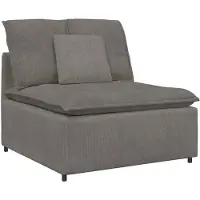 vidaXL Module central de canapé modulable avec coussins gris clair 100 cm