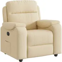 vidaXL Fauteuil relax Tissu Crème