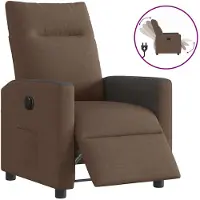 vidaXL Fauteuil relax électrique marron Tissu