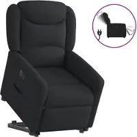 vidaXL Fauteuil relax releveur électrique noir tissu