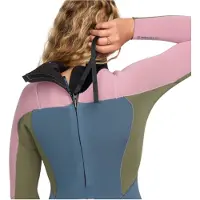 Roxy Prologue 4/3 Mm Woman Long Sleeve Back Zip Neoprene Suit Rose M Femme