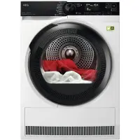 AEG Series 9000 TR9W75780, debout, remplissage frontal, pompe à chaleur, blanc, pivotant, tactile, droit