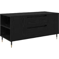 vidaXL Table basse noire imitation chêne 102 x 44,5 x 50 cm