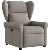 vidaXL Fauteuil relax Taupe Tissu