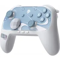 EasySMX S10, compatible avec Nintendo Switch/Switch 2, PC, appareils mobiles, joystick TMR, vibrations HD, blanc et bleu, manette sans fil