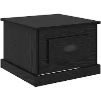 vidaXL Table basse noire imitation chêne 50 x 50 x 35 cm Bois composite
