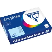 Clairefontaine - Réf. 1213C – 1250 feuilles de papier couleur au format A4 - Trophée 120 g/m² – Carton contenant 5 ramettes de 250 feuilles – Couleur bleu vif