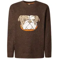 Pepe Jeans pour homme. PM7000023 Pull Phelan marron (M), Casuel, Polyester