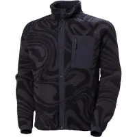 Helly Hansen Panorama Printed Pile Snap Full Zip Fleece Noir M Homme