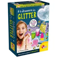 Lisciani Découverte des paillettes - Kit Scientifique - I'M A GENIUS POCKET - Matériaux scintillants