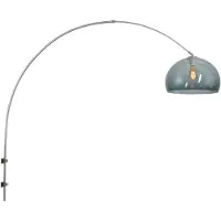 Steinhauer Lampe à arc murale Sparkled En acier inoxydable avec hotte de fumée