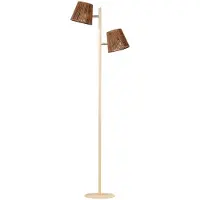 Eth Lampadaire Daan Brun sable avec capuchons en rotin