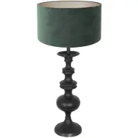 Steinhauer Lampe de table classique Lyons C avec capuche en velours vert