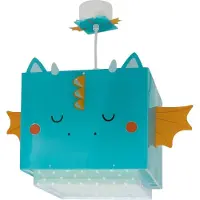 DALBER Lampe suspendue design Little Dragon bleu avec du blanc