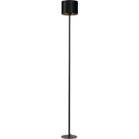 Masterlight Lampadaire noir Venus 175cm avec abat-jour noir