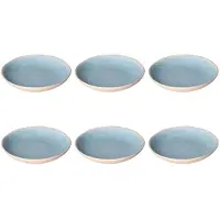 Novastyl ROSE&TULIPANI CONCERTO FUSE AZZURRO Set of 6 soup plates 21 cm (6 pcs)