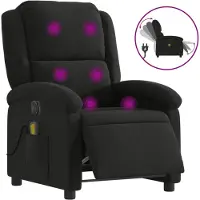 vidaXL Fauteuil de massage électrique noir tissu