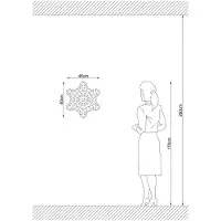 Opviq , 606- 606SHD, noir, appliques murales, 50 x 12 x 45 cm, corps en MDF