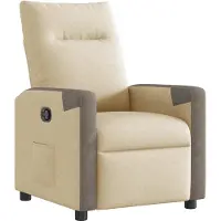 vidaXL Fauteuil relax Tissu Crème