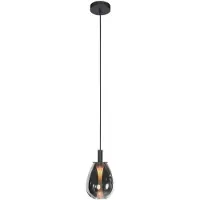 Steinhauer - suspension - Glimsy - noir - verre métal - Ø 15cm - LED - 4200ZW