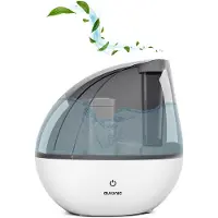 Auronic Humidificateur - Adapté à la chambre de bébé et à la chambre à coucher - Blanc - Filtre à eau inclus