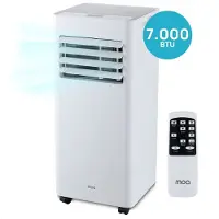 Moa Climatiseur mobile - - 3-en-1 - Déshumidificateur et Ventilateur - télécommande - classe énergétique A - pour pièces jusqu'à 60m³ - Blanc