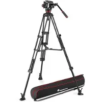 Manfrotto Tête Sphérique Et Trépied Double En Aluminium Et Stabilisateur Central 504x
