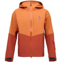 Black Diamond - Veste de ski de randonnée imperméable et respirante - M Recon Stretch Shell Saffron Burnt Sienna pour Homme en Nylon - Taille L -