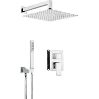 Deante Concealed Shower Set With Mixing Box Bxyz0bzm Argenté