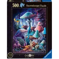 Ravensburger Puzzle 500 elementów - Grzyby Ksiycowe wiecce w Ciemnoci