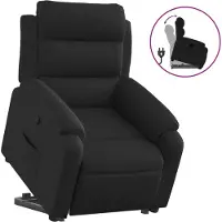 vidaXL Fauteuil relax avec releveur Noir Tissu