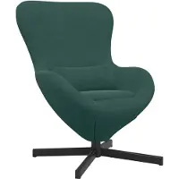 vidaXL Fauteuil œuf Vert foncé 63 x 73 x 90 cm Velours