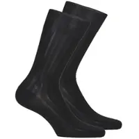 Dim Chaussettes MC FIL D'ECOSSE COTE FINE PACK X2 hommes - Noir - 39 / 42