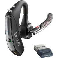 Poly Voyager 5200 Casque Sans fil Crochets auriculaires Car/Home office Bluetooth Socle de chargement Noir