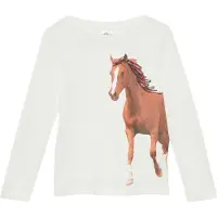 s.Oliver T-Shirt marron / blanc