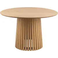 Actona Christo table à manger Ø120 cm plaqué chêne.