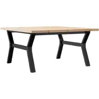 vidaXL Table basse piètement en Y 90x90x45,5cm pin massif & acier